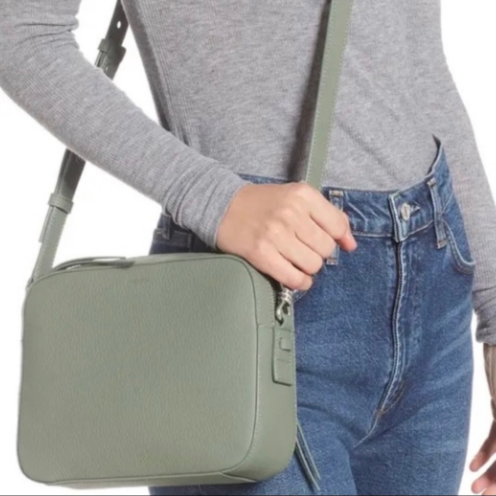 All Saints Captain Lea crossbody bag / blue-grey